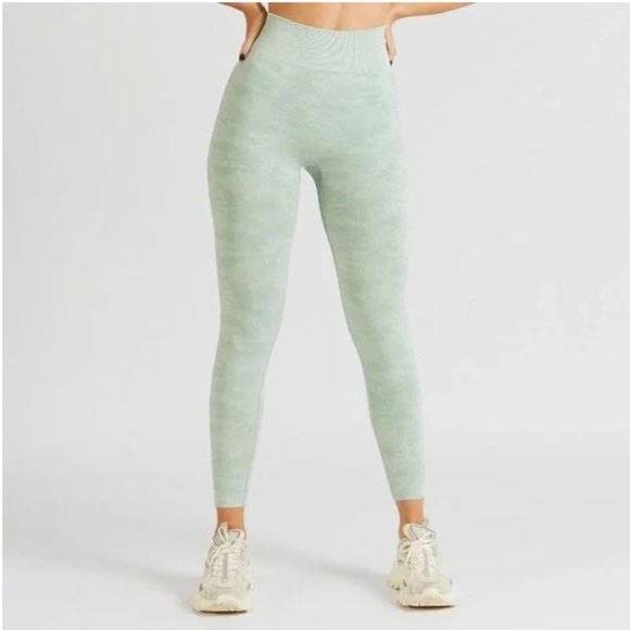 AYBL Pants - AYBL Green Camo Seamless Super High Rise Legging Womens Small